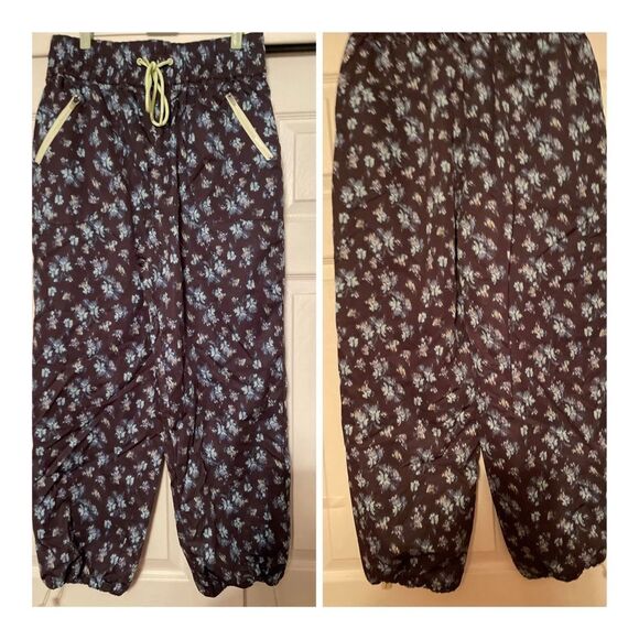 Free People Movement floral  windbreaker with hood jacket and pants set size L - Picture 13 of 13